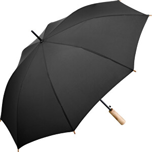 AC-Stockschirm ÖkoBrella , Fare, schwarz wS, 100% Polyester-Pongee (recycelt & waterSAVE®), 