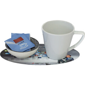 AXOPAD® Untersetzer AXOStar 850 Blueline, 19,5 X 10 Cm Oval, 1,6 Mm Dick , 4-C Euroskala, Kristall-Strukturfolie, PVC-Blue-Slip-Stop-Film, 19,50cm x 0,16cm x 10,00cm (Länge x Höhe x Breite)
