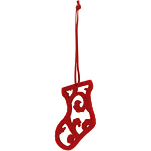 JUBANY. Weihnachtsfiguren Zum Aufhängen , rot, Filz, 8,00cm (Höhe)