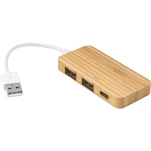 MOSER. HUB USB wykonany z bambusa