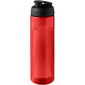 H2O Active® Eco Vibe 850 Ml Sportflasche Mit Klappdeckel , rot / schwarz, PCR Kunststoff, PP Kunststoff, 24,40cm (Höhe)