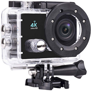 Action Camera 4K , schwarz, ABS Kunststoff, 7,50cm x 4,20cm x 6,00cm (Länge x Höhe x Breite)