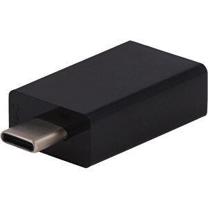 3005 | USB-C To USB-A Adapter , schwarz, ABS, 3,80cm x 1,00cm x 1,90cm (Länge x Höhe x Breite)