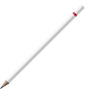 Crayon, naturel, rond, laqué blanc