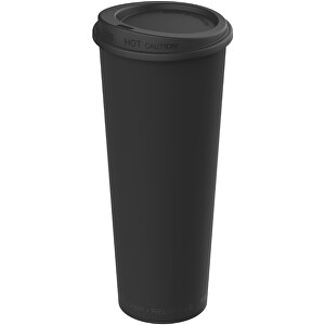Kaffeebecher 'ToGo', 0,5 L , schwarz, Kunststoff, 19,20cm (Höhe)