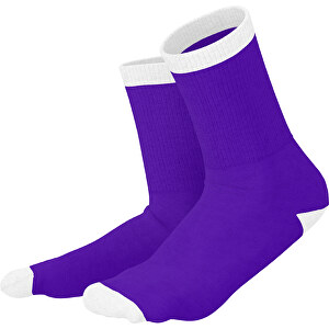 Boris - Die Premium Tennis Socke , violet / weiß, 85% Natur Baumwolle, 12% regeniertes umwelftreundliches Polyamid, 3% Elastan, 36,00cm x 0,40cm x 8,00cm (Länge x Höhe x Breite)