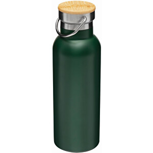 Vakuum-Trinkflasche ECO FLAVOUR , grün, Edelstahl / Bambus / Silikon, 22,30cm (Länge)