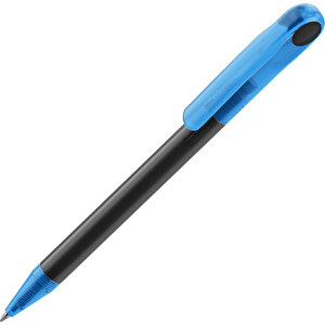Prodir DS1 TFF Twist Kugelschreiber , Prodir, schwarz gefrostet / himmelblau, Kunststoff, 14,10cm x 1,40cm (Länge x Breite)