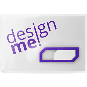 Webcam-Cover SicherHide Mit Bedruckter Karte , weiß / violet, Kunststoff, 1,50cm x 3,90cm (Länge x Breite)