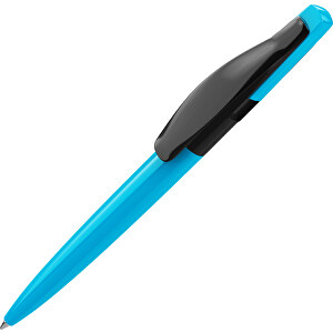 Prodir DS2 PPP Push Kugelschreiber , Prodir, cyanblau / schwarz, Kunststoff, 14,80cm x 1,70cm (Länge x Breite)