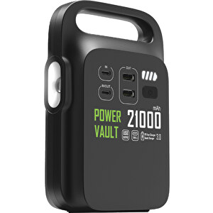Power Vault 21.000mAh Tragbare Powerstation Aus RCS RPlastik , schwarz, ABS - recycelt, 12,50cm x 18,10cm (Länge x Höhe)