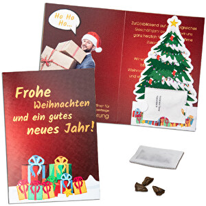 Weihnachtsbaum-Karte - Mit Digitaldruck , Papier, Saatgut, 14,80cm x 0,50cm x 10,50cm (Länge x Höhe x Breite)