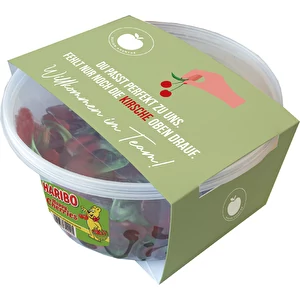Boîtes rondes HARIBO avec bande ...