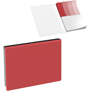 Softcover Haftnotiz-Set Mina , weinrot / schwarz, Papier, 10,50cm x 0,60cm x 7,50cm (Länge x Höhe x Breite)