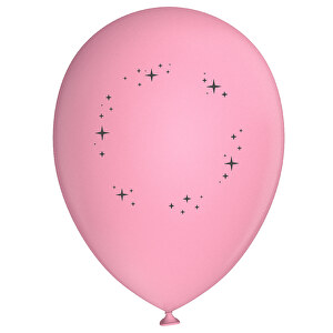 Standardluftballon In Kleinstmengen , rosa / schwarz, Naturkautschuk, 