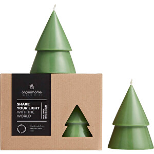 Orginal Home Matcha Weihnachtsbaum Kerze M , heather grün, Palm kernel wax, 10,00cm x 7,50cm (Höhe x Breite)