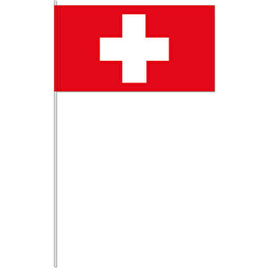Dekofahne 'Schweiz' , Offsetpapier 80g/qm, 12,00cm x 40,00cm x 24,00cm (Länge x Höhe x Breite)