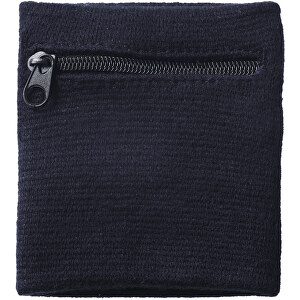 Brisky Schweissband Mit Reissverschlusstasche , schwarz, Baumwolle, 8,00cm x 1,00cm x 8,00cm (Länge x Höhe x Breite)