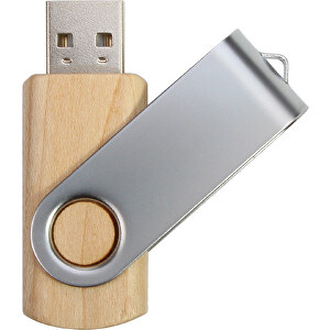 USB Stick SWING Nature 1GB , Promo Effects MB , Ahorn MB , 1 GB , Holz/Metall MB , 3 - 10 MB/s MB , 5,70cm x 1,00cm x 1,90cm (Länge x Höhe x Breite)