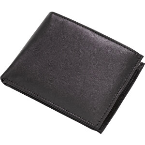 Echtleder-Geldbörse PALERMO , schwarz, Leder, 11,00cm x 2,00cm x 9,00cm (Länge x Höhe x Breite)