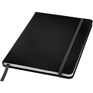 Klassisches Hardcover Notizbuch A5 - Liniert , schwarz, PVC beschichteter Karton, 21,00cm x 1,20cm x 14,80cm (Länge x Höhe x Breite)