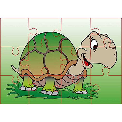 Plano-Puzzle DIN A6 , Puzzlepappe 150 g/qm Offsetpapier, 14,80cm x 10,50cm (Länge x Breite), Bild 1