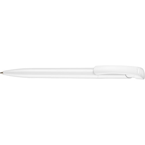Kugelschreiber CLEAR , Ritter-Pen, weiß, ABS-Kunststoff, 14,80cm (Länge), Bild 3