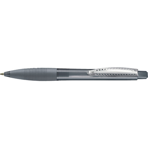 Kugelschreiber CLUB TRANSPARENT , Ritter-Pen, topaz-grau, ABS-Kunststoff, 14,20cm (Länge), Bild 3