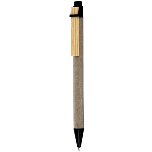 Kugelschreiber CARTON I , Ritter-Pen, schwarz, Pappe, Holz, ABS, 14,10cm (Länge), Bild 1