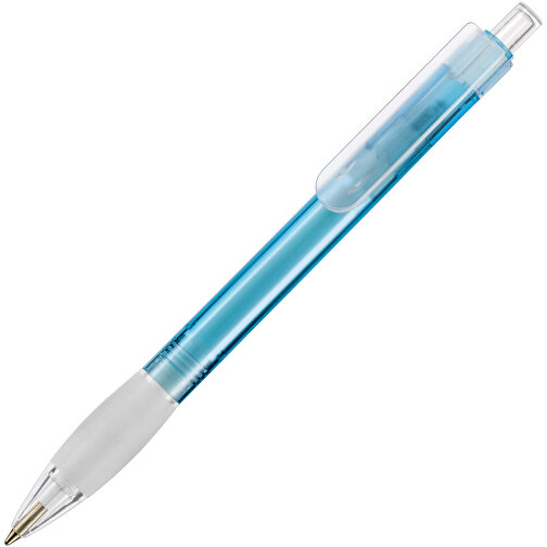 Kugelschreiber DIVA TRANSPARENT , Ritter-Pen, karibikblau, ABS-Kunststoff, 13,60cm (Länge), Bild 2