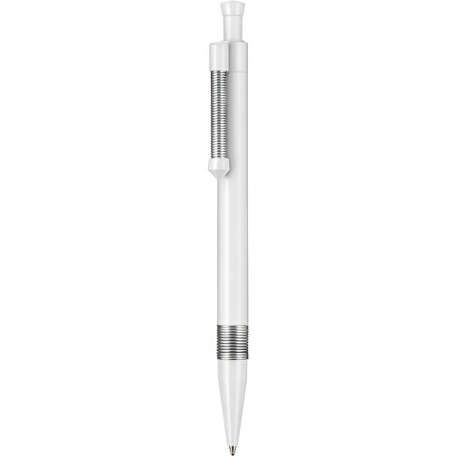Kugelschreiber Spring SP , Ritter-Pen, weiß, ABS-Kunststoff, 14,10cm (Länge), Bild 1