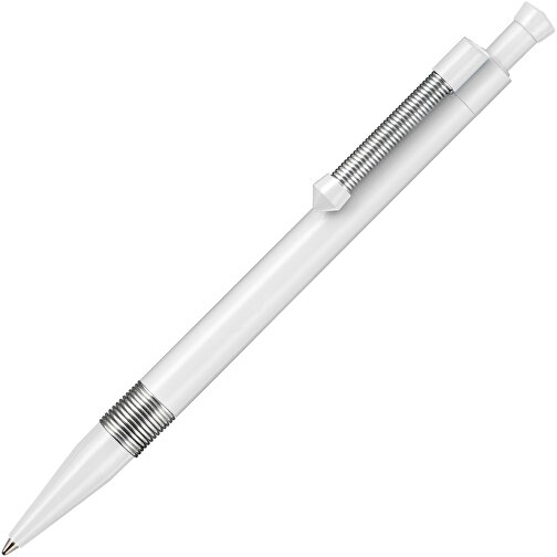 Kugelschreiber Spring SP , Ritter-Pen, weiss, ABS-Kunststoff, 14,10cm (Länge), Bild 2