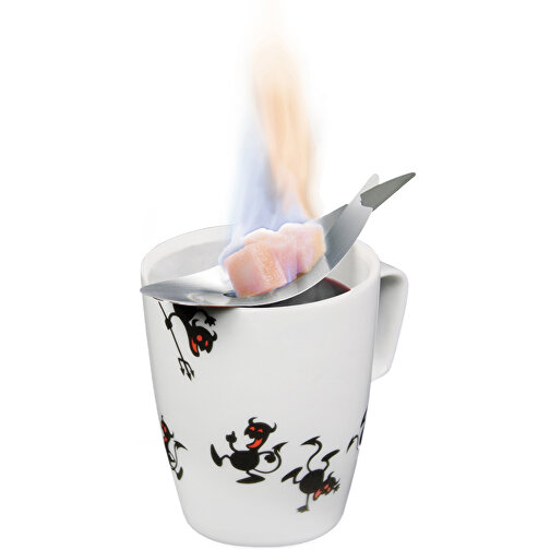 Feuerteufel Tasse , Take2, weiß, Porzellan, 8,50cm x 10,00cm x 11,00cm (Länge x Höhe x Breite), Bild 1