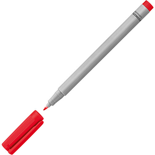 STAEDTLER Lumocolor Non-permanent F , Staedtler, rot, Kunststoff, 14,10cm x 0,90cm x 0,90cm (Länge x Höhe x Breite), Bild 2