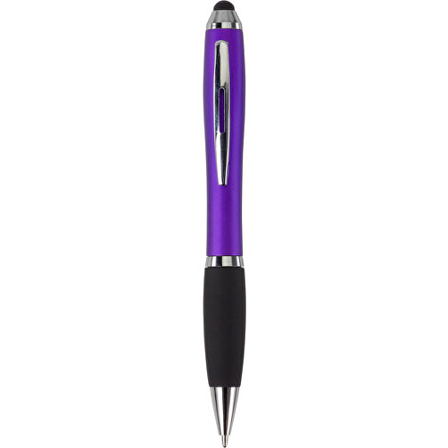 Kugelschreiber Aus Kunststoff Lana , violett, ABS, Plastik, Metall, Kautschuk, 13,30cm (Höhe), Bild 1