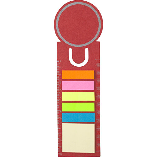 Lesezeichen Aus Pappe Clay , rot, Papier, 21,60cm x 0,30cm x 6,80cm (Länge x Höhe x Breite), Bild 1