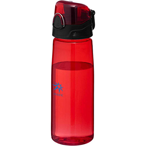Capri 700 Ml Tritan™ Sportflasche , transparent rot, Eastman Tritan™, 25,00cm (Höhe), Bild 4