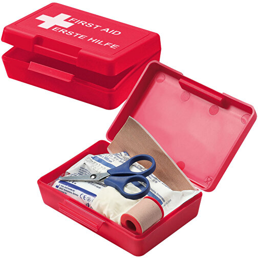 Notfall-Set 'Box', Klein , weiß, Kunststoff, 12,50cm x 4,00cm x 8,50cm (Länge x Höhe x Breite), Bild 2