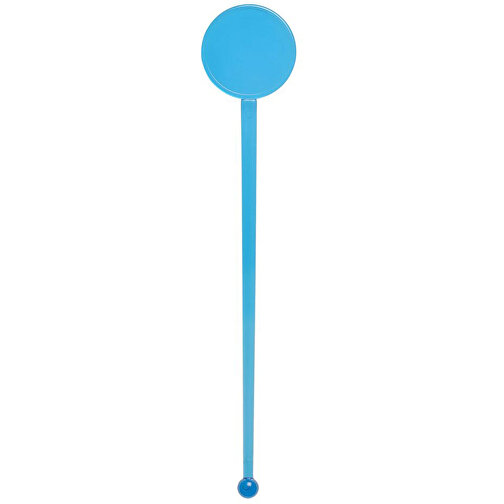 Cocktail-Rührstab 'Rund' , transparent-blau, Kunststoff, 18,00cm x 0,30cm x 3,50cm (Länge x Höhe x Breite), Bild 1