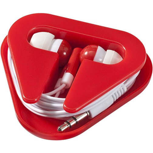 Rebel Ohrhörer , rot / weiß, ABS Kunststoff, 6,00cm x 1,70cm x 6,50cm (Länge x Höhe x Breite), Bild 2