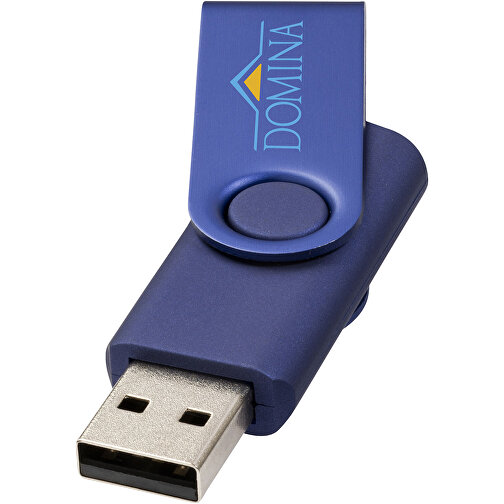 Rotate-Metallic 4 GB USB-Stick , navy MB , 4 GB , Kunststoff, Aluminium MB , 5,80cm x 1,00cm x 1,90cm (Länge x Höhe x Breite), Bild 2
