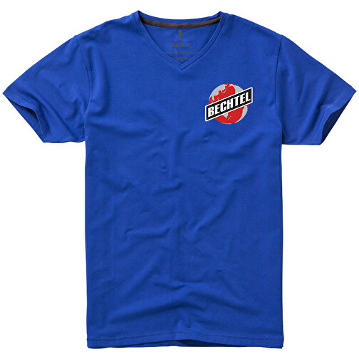 Kawartha T-Shirt Für Herren Mit V-Ausschnitt , Green Concept, blau, Single jersey Strick 95% Bio Baumwolle, 5% Elastan, 200 g/m2, XS, , Bild 2
