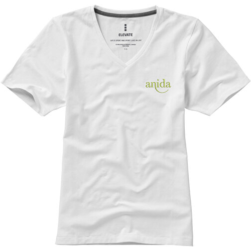 Kawartha T-Shirt Für Damen Mit V-Ausschnitt , Green Concept, weiss, Single jersey Strick 95% GOTS zertifizierte Bio Baumwolle, 5% Elastan, 200 g/m2, XS, , Bild 4