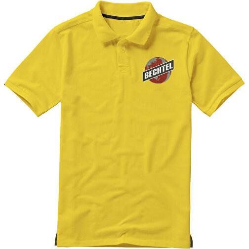 Calgary Poloshirt Für Herren , gelb, Piqué Strick 100% BCI Baumwolle, 200 g/m2, XS, , Bild 3