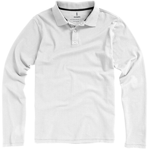 Oakville Langarm Poloshirt Für Herren , weiß, Piqué Strick 100% BCI Baumwolle, 200 g/m2, XL, , Bild 22