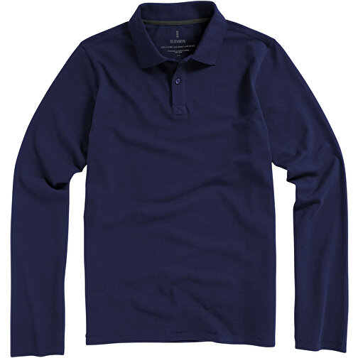 Oakville Langarm Poloshirt Für Herren , navy, Piqué Strick 100% BCI Baumwolle, 200 g/m2, S, , Bild 6
