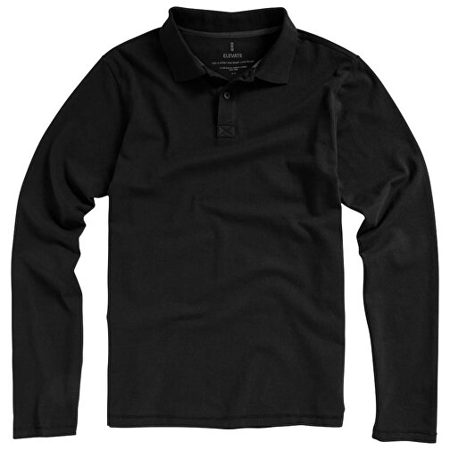 Oakville Langarm Poloshirt Für Herren , schwarz, Piqué Strick 100% BCI Baumwolle, 200 g/m2, XS, , Bild 23