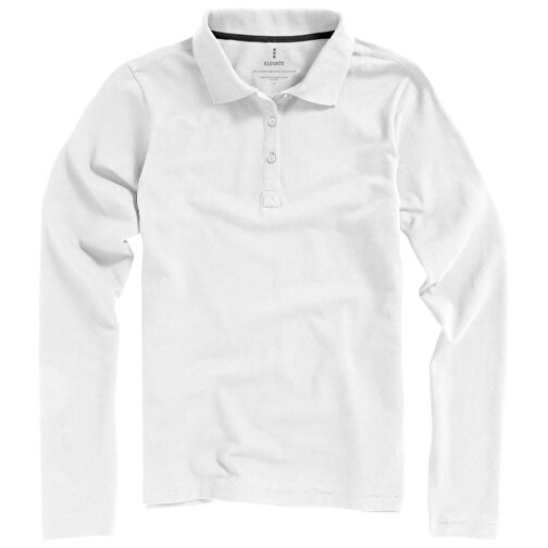 Oakville Langarm Poloshirt Für Damen , weiss, Piqué Strick 100% BCI Baumwolle, 200 g/m2, XL, , Bild 10