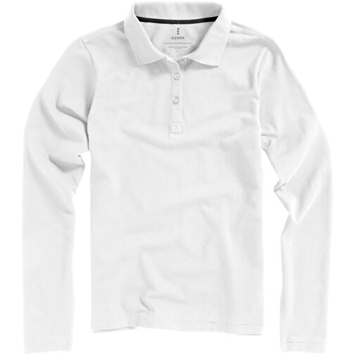 Oakville Langarm Poloshirt Für Damen , weiß, Piqué Strick 100% BCI Baumwolle, 200 g/m2, XL, , Bild 24