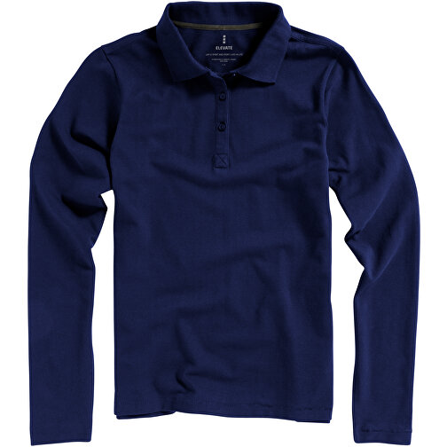 Oakville Langarm Poloshirt Für Damen , navy, Piqué Strick 100% BCI Baumwolle, 200 g/m2, XS, , Bild 8